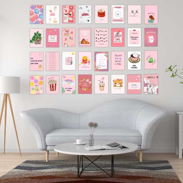 Kawaii small posters for kids room